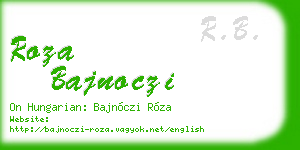 roza bajnoczi business card